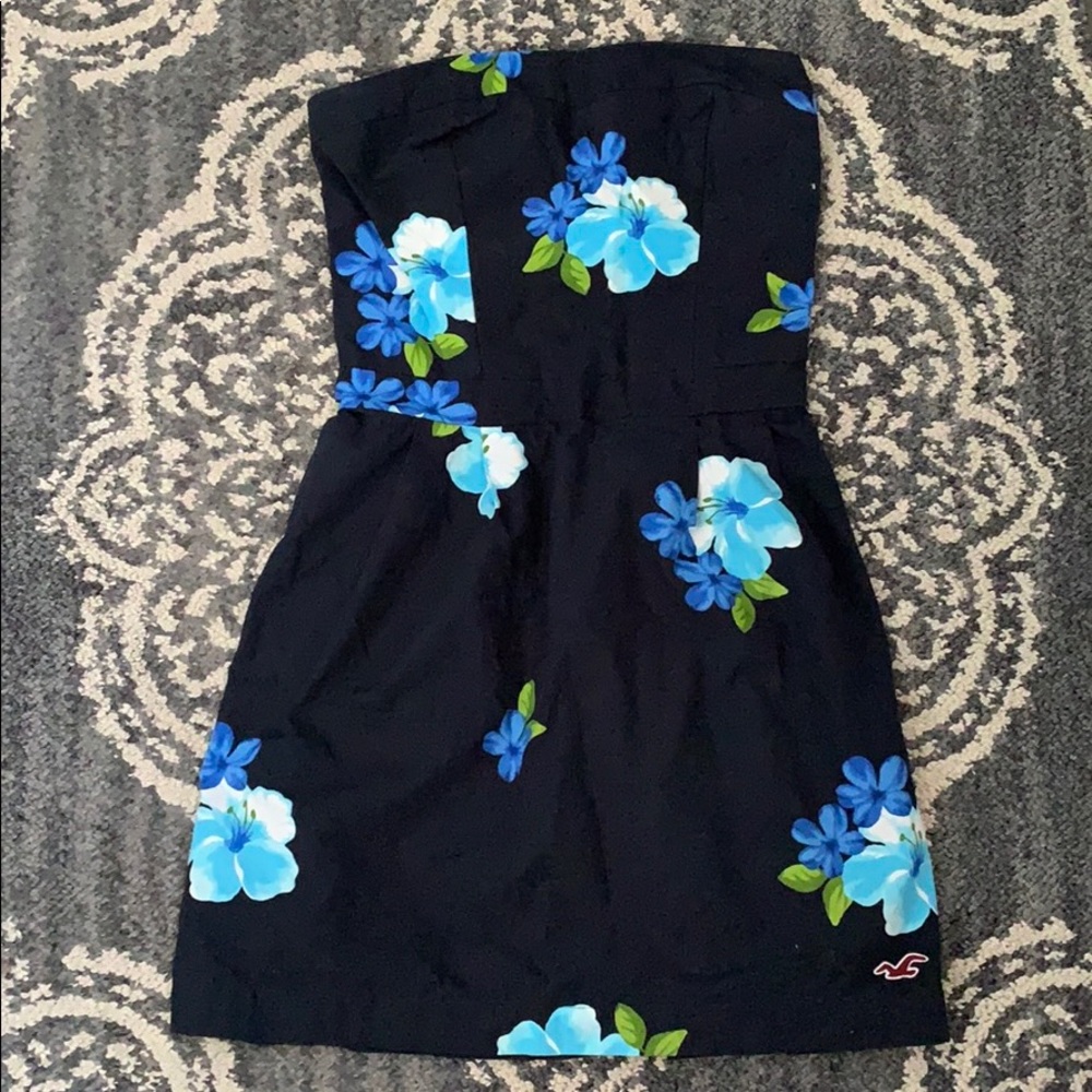 HOLLISTER strapless flower dress, size M